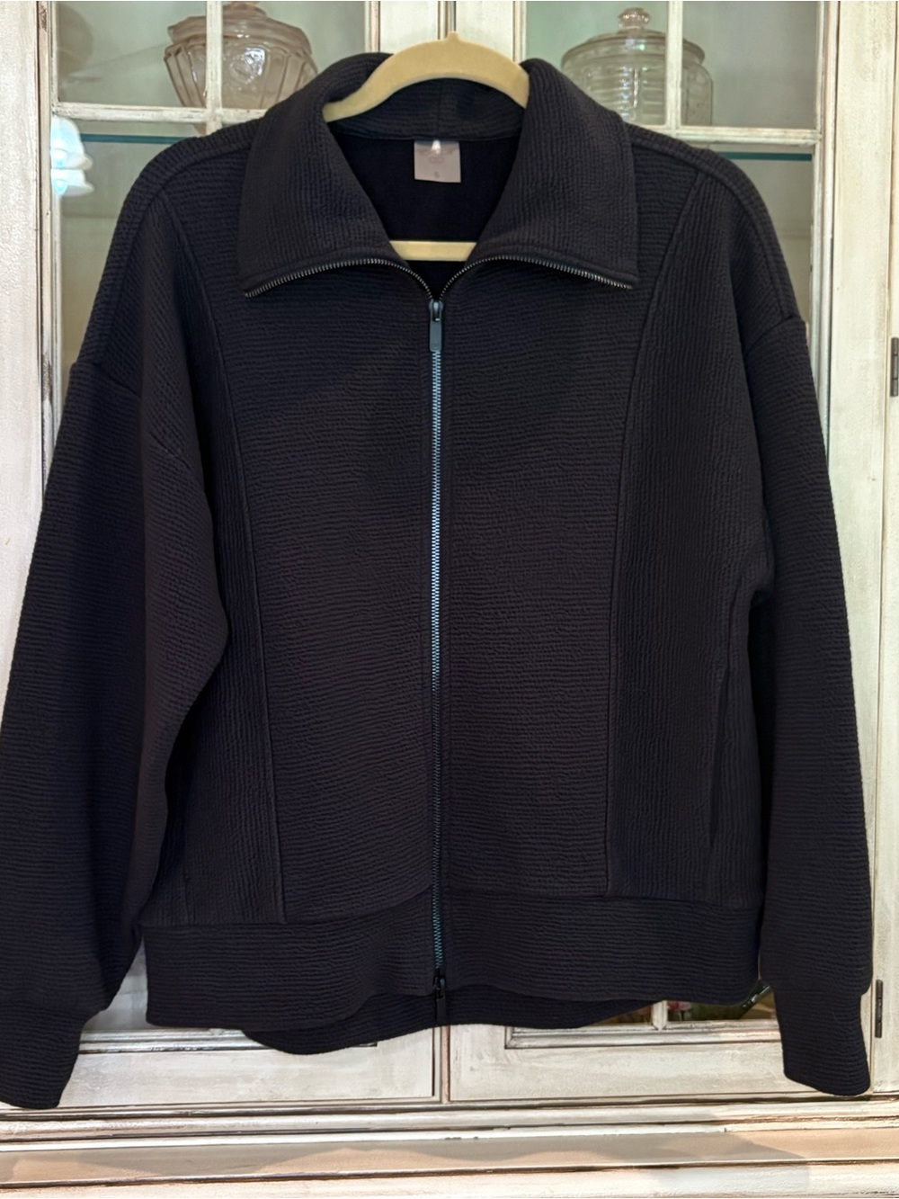 EUC Calia Women’s Black Zip-Front Cotton-blend Jacket with pockets - Picture 2 of 13
